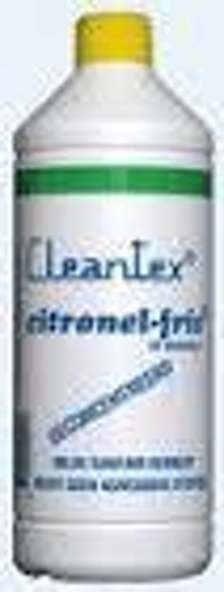 Foto van Cleantex Citronel fris 1 doos met 15 flessen van 1000 ml