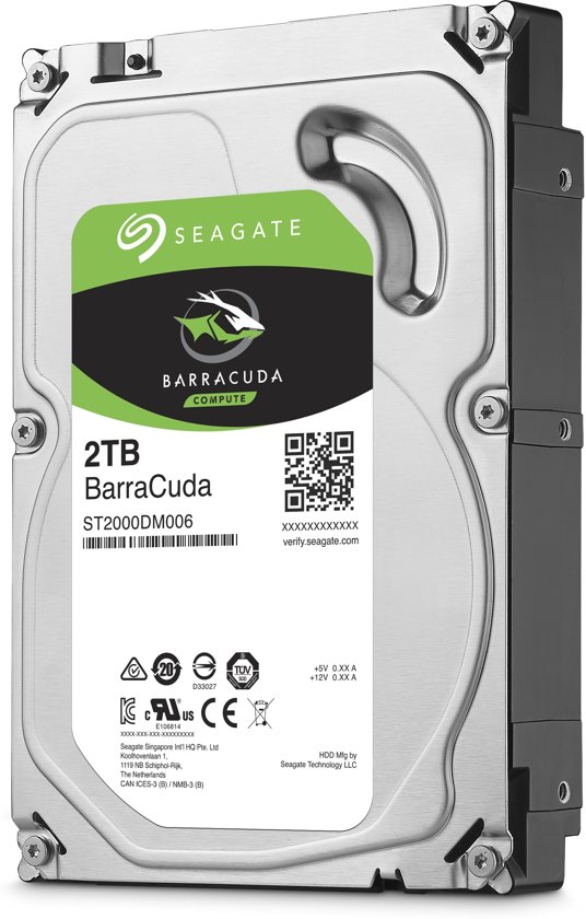 Seagate Barracuda ST2000DM008 interne harde schijf HDD 2000 GB SATA III