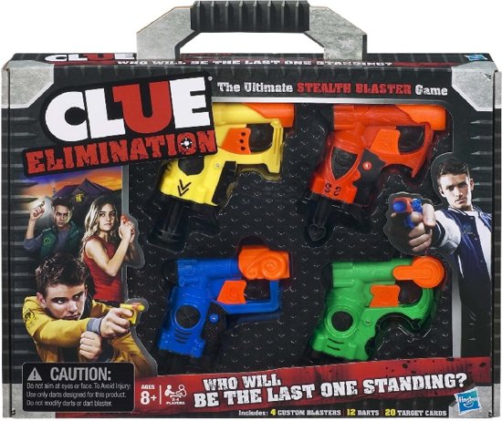Afbeelding van het spel Hasbro Nerf Clue Elimination Game - 4 Pistolen