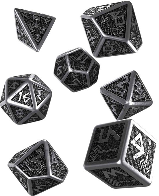Afbeelding van het spel Chessex Polydice Set Q-Workshop Metal Dwarven Dice