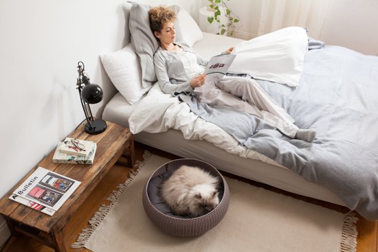 Curver Cozy Pet Bed Kattenmand - Ø 50 cm - Lichtblauw