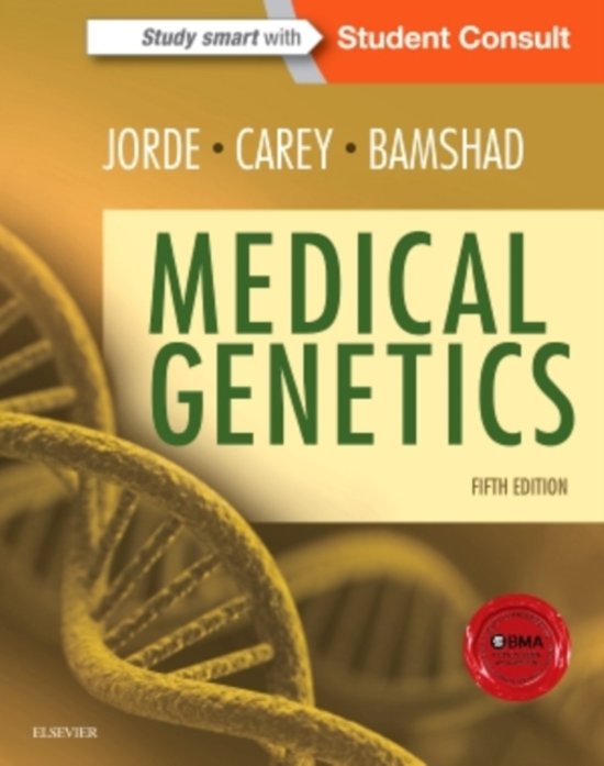 Test Bank for Medical Genetics, 5th Edition by Jorde, 9780323188357, Covering Chapters 1-8 | Includes Rationales