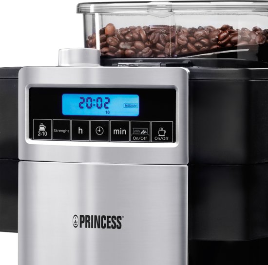Princess 249402 Coffee Maker & Grinder Deluxe Koffiezetapparaat