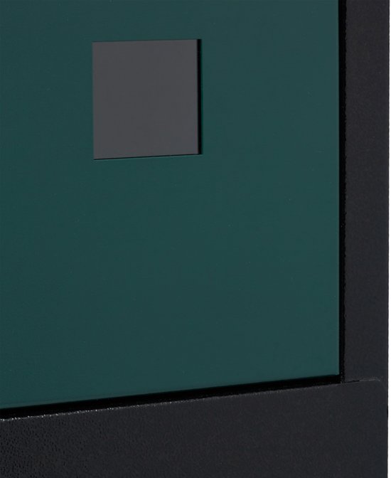 relaxdays brievenbus groot veiligheidsklep muurbrievenbus wandbrievenbus mailbox zwart-groen