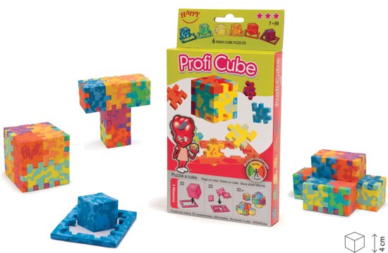 Thumbnail van een extra afbeelding van het spel HAPPY Profi Cube 6-pack cube brain teasers