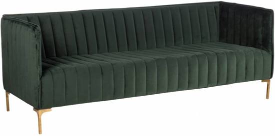 Duverger Velvet stripes - Sofa - velours - gestreept - donker groen