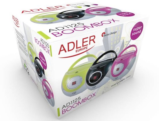 Adler AD 1125p - Radio cd-speler - paars