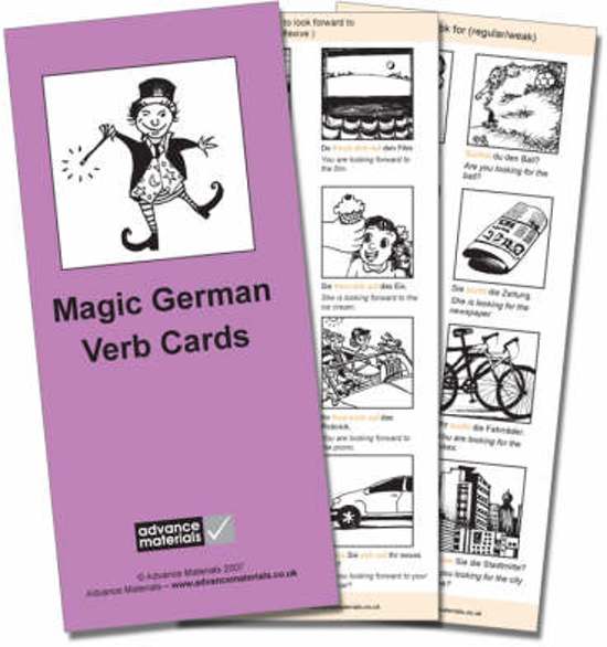 Thumbnail van een extra afbeelding van het spel Magic German Verb Cards Flashcards