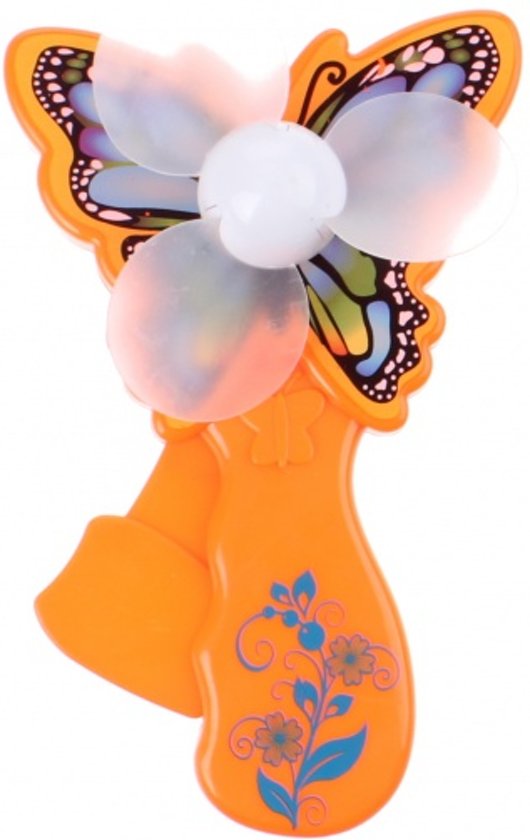 Afbeelding van het spel Toi-toys Handventilator Vlinder 14 Cm Oranje