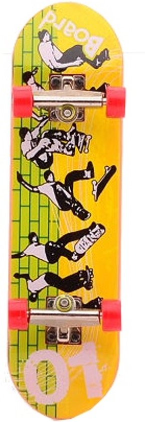 Afbeelding van het spel Johntoy Vinger Skateboard Geel/groen 7-delig 9 Cm