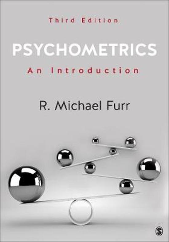 Gedeeltelijke samenvatting boek Psychometrics: An Introduction (3rd Edition, Furr) - Testtheorie (500216-B-5)  22-23