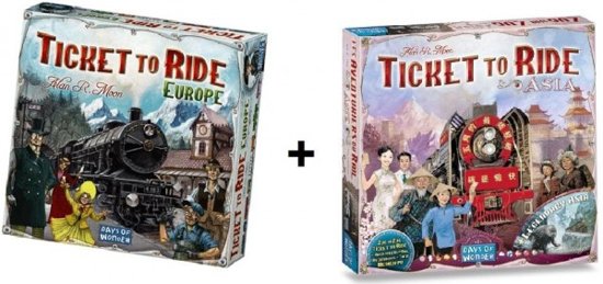 Ticket to Ride Europe + uitbreiding Ticket to Ride Asia - Bordspel - Combi Deal