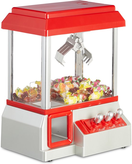 Afbeelding van het spel relaxdays grijpmachine snoep - candy grabber kinderen - kermis - snoepmachine - met muziek