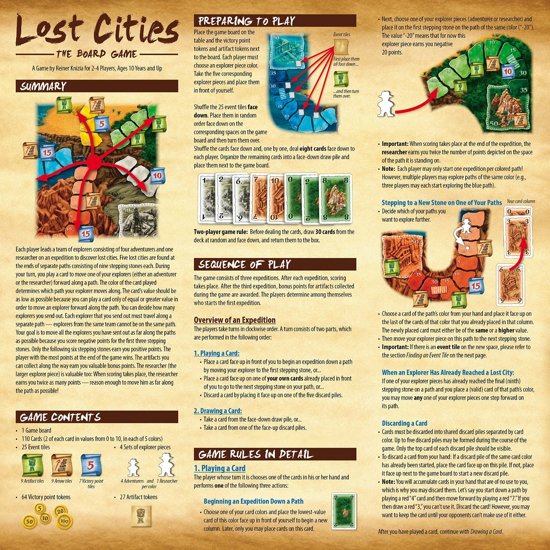 Thumbnail van een extra afbeelding van het spel Lost Cities: The Board Game