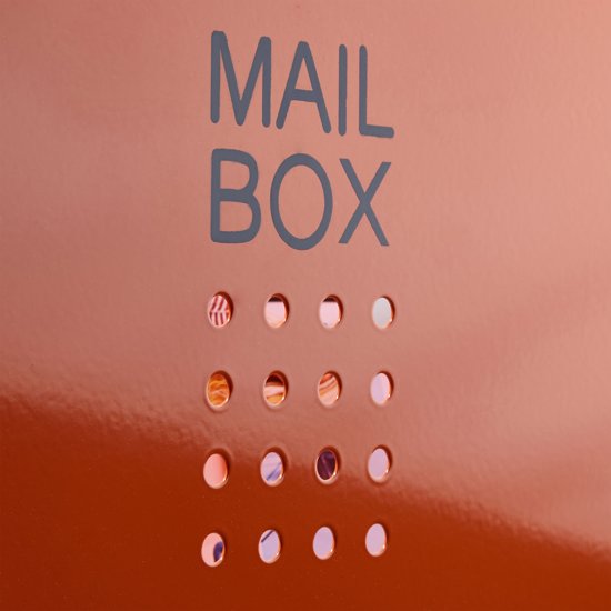 relaxdays brievenbus modern verschillende kleuren, A4-formaat, staal wandmontage