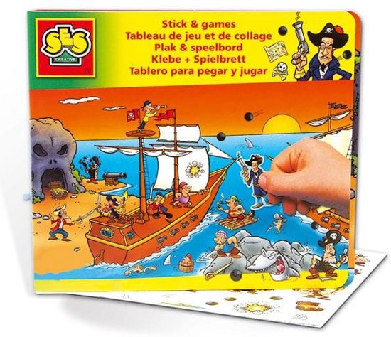 Afbeelding van het spel Plak & speelbord piraat