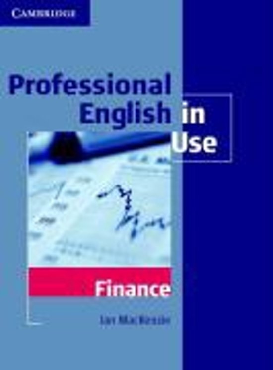 Overzicht woorden, vertaling en omschrijving Financial English 3