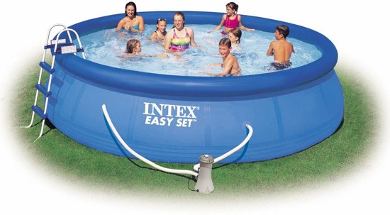 Intex opblaaszwembad Easy Set met filter 457 x 84 cm blauw