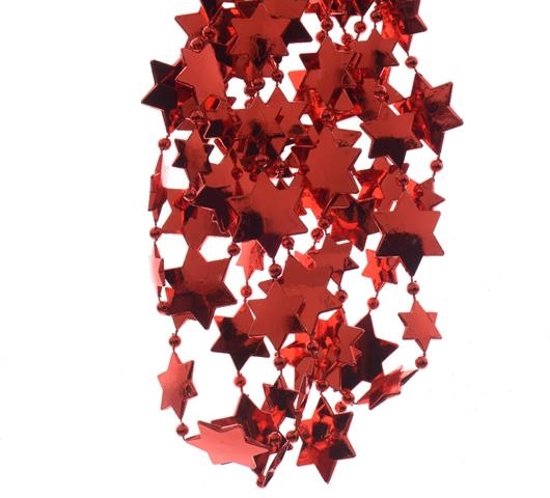 Decoris everlands kunstkerstboom slinger ster rood