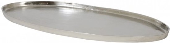 Dienblad zilver ovaal nikkel grijs rond 69X34X2 CM