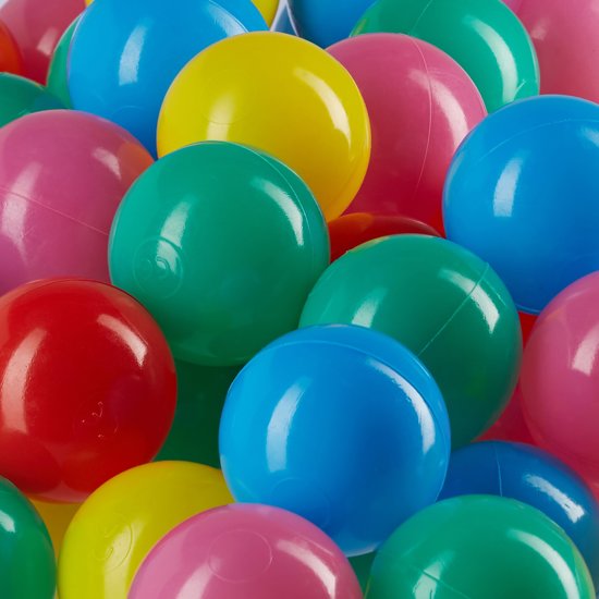 relaxdays Ballen voor het ballenbad - zachte babyballen - vrij van schadelijke stoffen Pak van 100