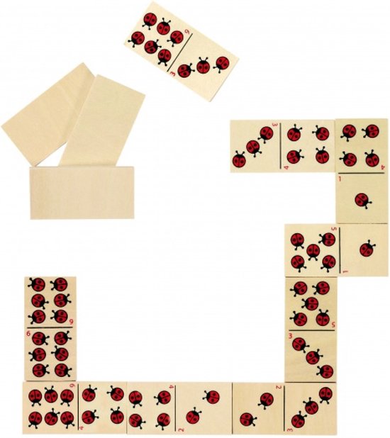 Afbeelding van het spel Goki Domino Lieveheersbeestjes 28 Blokjes