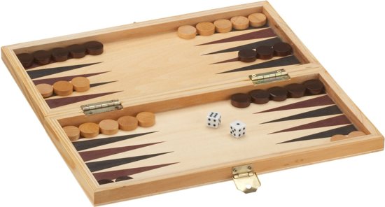 Thumbnail van een extra afbeelding van het spel Longfield Games Schaak/Backgammon In 1 - Hout