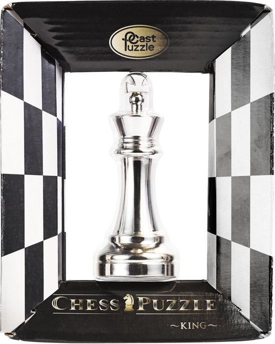 Thumbnail van een extra afbeelding van het spel Cast Chess Puzzle King - silver