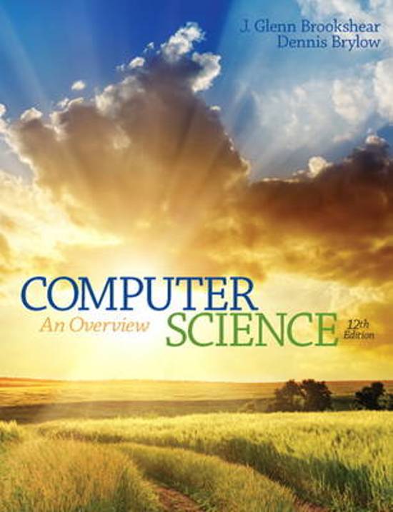Test Bank for Computer Science: An Overview, 12th Edition by Brookshear, 9780133760064, Covering Chapters 1-12 | Includes Rationales