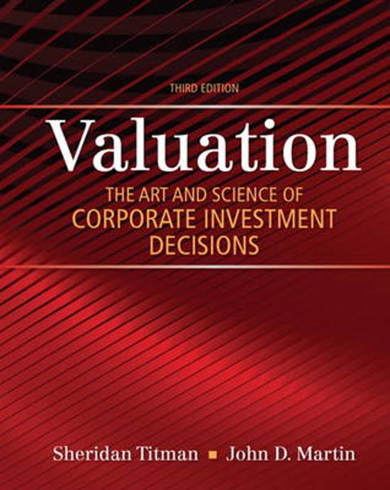 Summary corporate valuation lectures