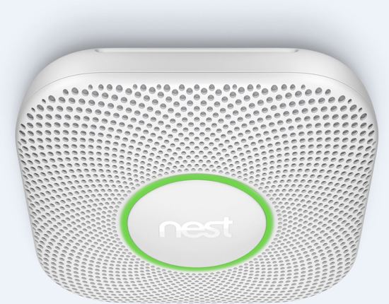 Google Nest Protect - Slimme rook- en koolmonoxidemelder - Bedraad - 230 V-aansluiting