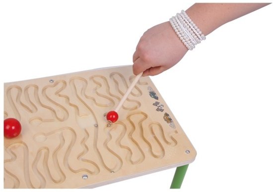 Thumbnail van een extra afbeelding van het spel Small foot Houten speeltafel: doolhof magnetisch