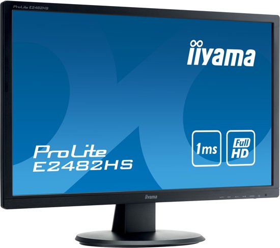 iiyama ProLite E2482HS-B1 24'' Full HD LED Mat Flat Zwart computer monitor