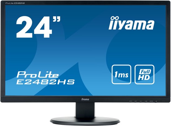 iiyama ProLite E2482HS-B1 24'' Full HD LED Mat Flat Zwart computer monitor