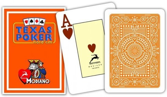 Thumbnail van een extra afbeelding van het spel MODIANO CARDS TEXAS CARDS Bruin 100% PLASTIC JUMBO INDEX PLAYING CARDS