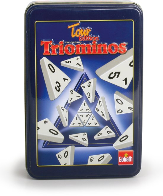 Thumbnail van een extra afbeelding van het spel Triominos Travel Tour Edition (Tin)