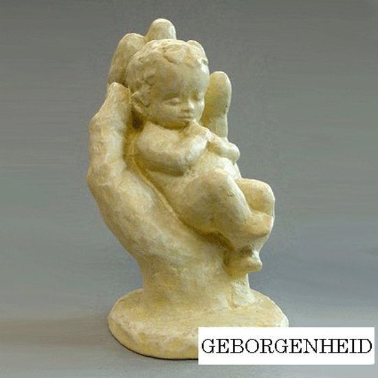 Parastone beeldje baby in hand - Geborgenheid - ivoor - 1226.50 - 5 cm hoog
