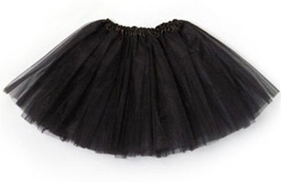 Ongekend bol.com | Dunne zwarte tule rok petticoat tutu - zwart - XL-XXL FR-74