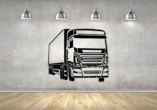 Muursticker vrachtwagen