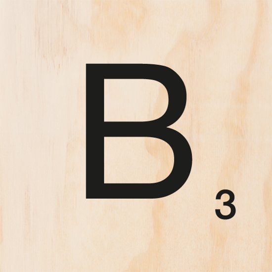 bol.com | Houten Scrabble Letter B