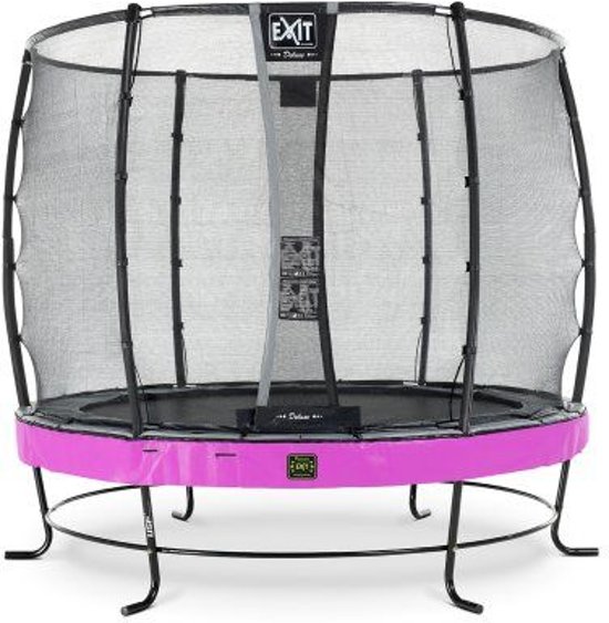 EXIT Elegant trampoline ø305cm met veiligheidsnet Deluxe - paars