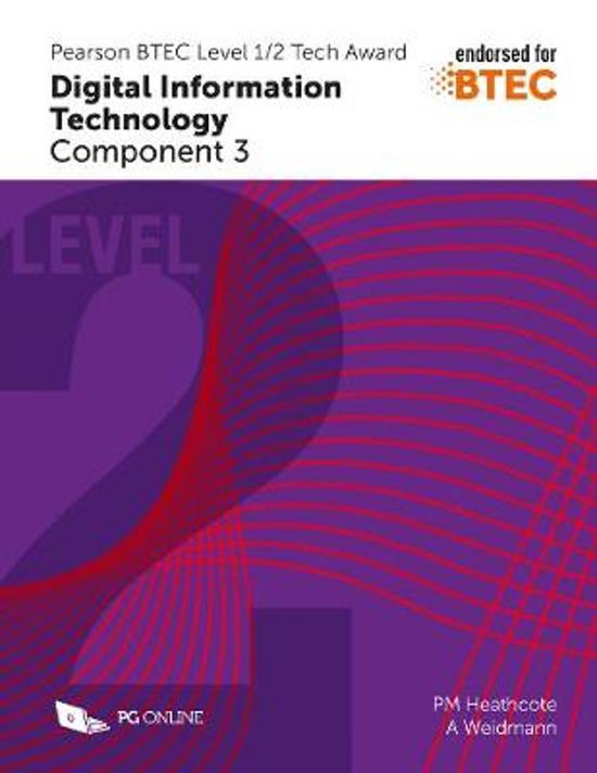 Pearson BTEC Level 1/2 Tech Award in Digital Information Technology