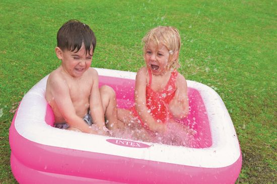 Zwembad opblaasbaar. Intex roze: 85x85x23 cm