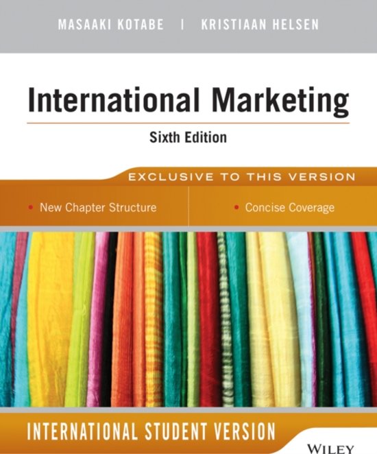 International Marketing, Kotabe & Helsen 6th edition