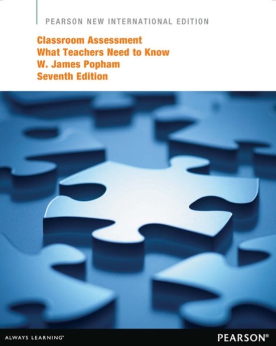 Classroom Assessment: Pearson  International Edition