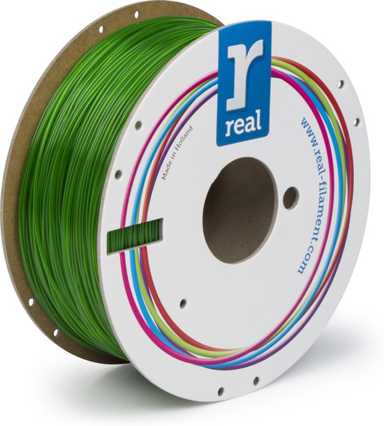 REAL Filament PETG transparant groen 1.75mm (1kg)