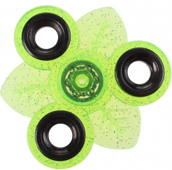Afbeelding van het spel Toi-toys Fidget Spinner Blad 3 Poten 7 Cm Glitter Groen