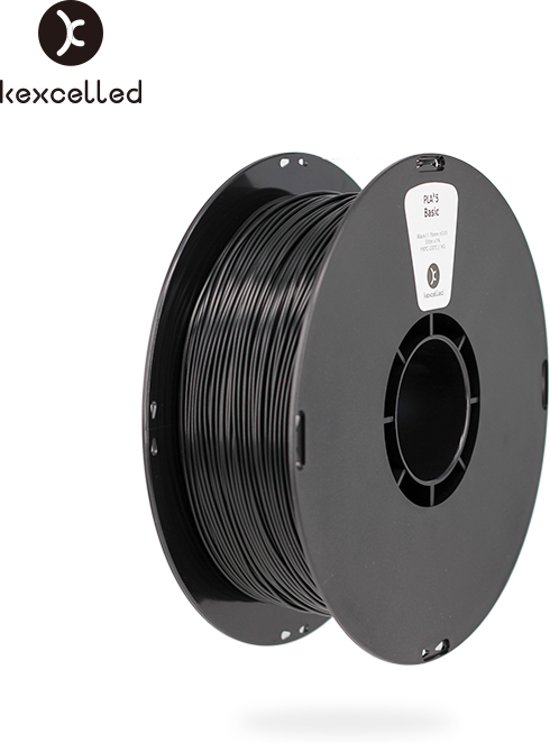 kexcelled-PLA-1.75mm-mat zwart/matte black-1000g(1kg)-3d printing filament