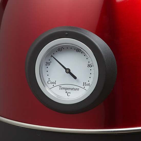 Moa Design Retro Waterkoker Rood RVS met Thermometer 1,8 Liter