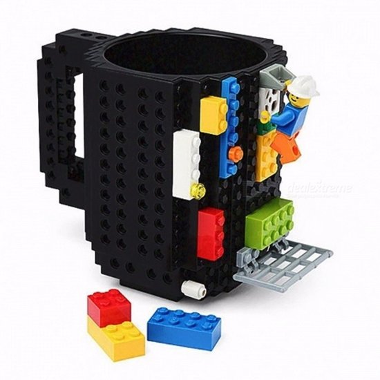 LEGO Bouwstenen Creative DIY Mok 350 ml - Zwart